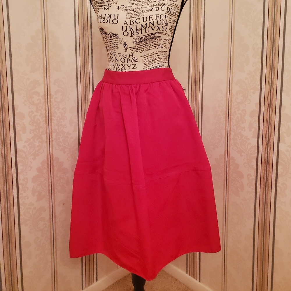 EXPRESS red midi skirt (worn once)